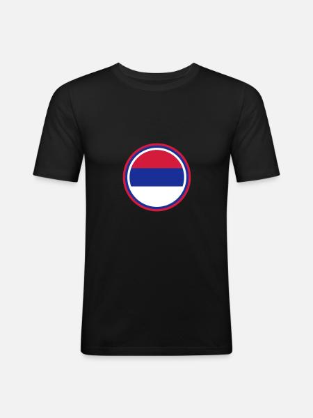 serbien serbia - Männer Slim Fit T-Shirt - Schwarz