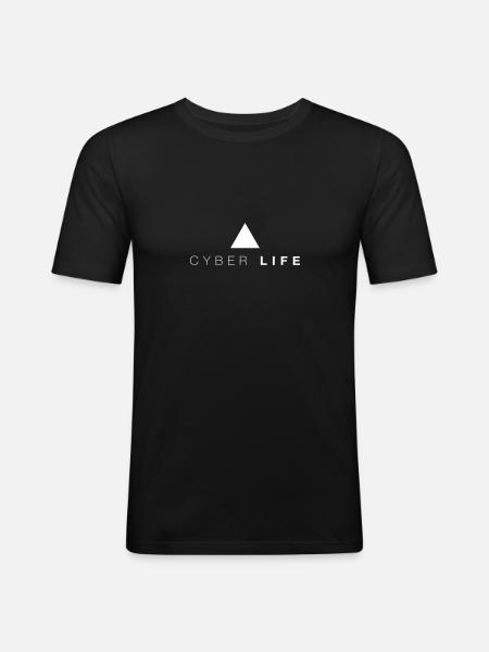 CYBERLIFE Triangle - Männer Slim Fit T-Shirt - Schwarz