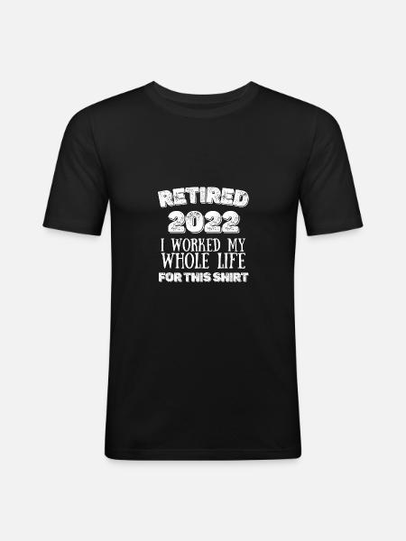Ruhestand - Rente - Männer Slim Fit T-Shirt - Schwarz