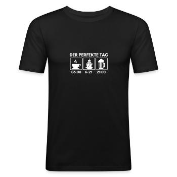 Kreuzfahrtschiff Geschenk Kreuzfahrt Spruch Shirt - Männer Slim Fit T-Shirt - Schwarz - Vorne - Nik (191cm)