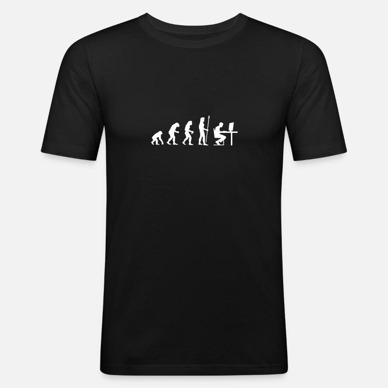 evolution_pc_gamer2 - T-shirt près du corps Homme - noir