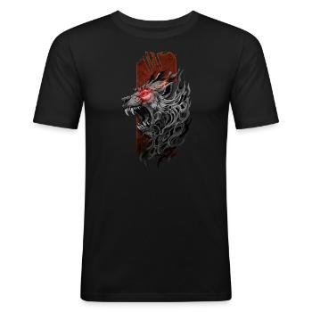 Primal Inferno: Furious Baboon Ape - Men's Slim Fit T-Shirt - black - Front - Nik (191cm)
