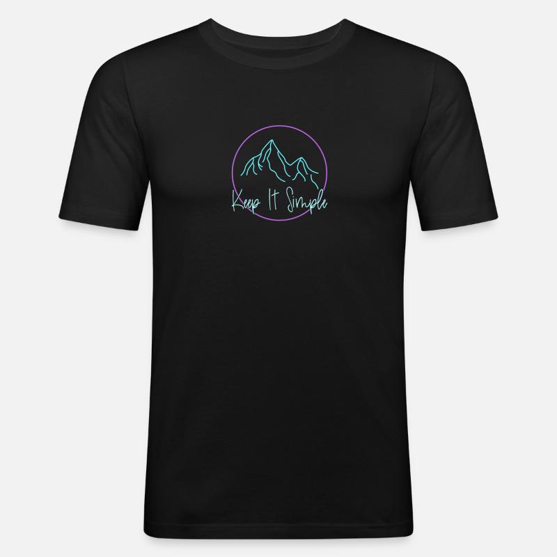 keep it simple - Männer Slim Fit T-Shirt - Schwarz