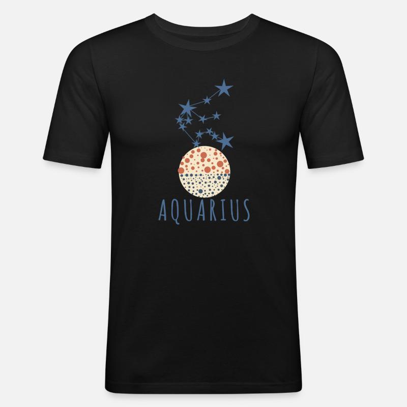 Das Sternbild Wassermann - Männer Slim Fit T-Shirt - Schwarz