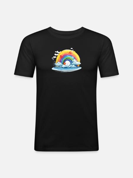 Rainbow Pride - Men's Slim Fit T-Shirt - black