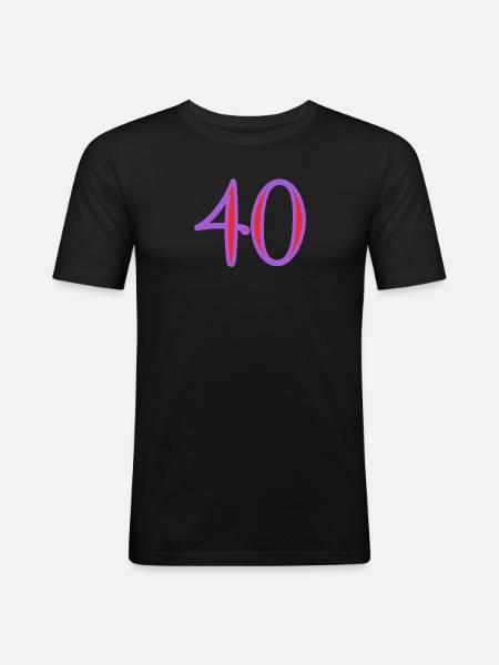40 - Men's Slim Fit T-Shirt - black