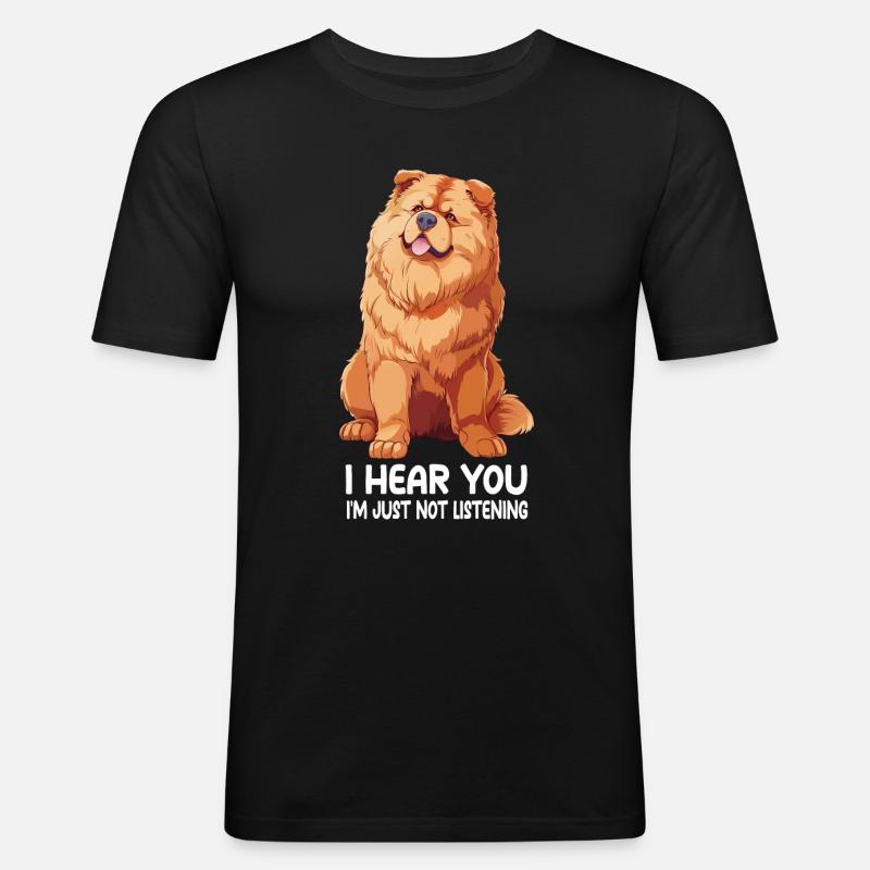 Chowchow - Männer Slim Fit T-Shirt - Schwarz