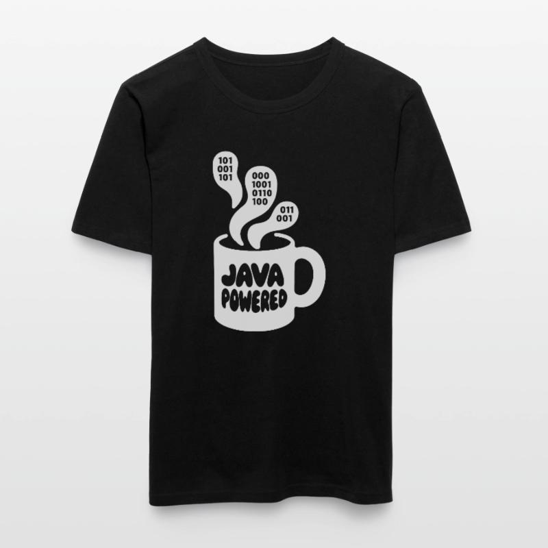 Java Powered Mug: Binary Steam Männer Slim Fit T-Shirt