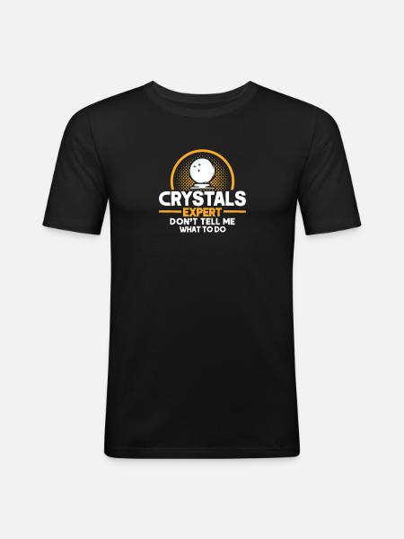 Mystisch Wahrsagerin Kristallkugel Geschenk - Männer Slim Fit T-Shirt - Schwarz