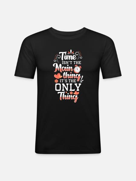 Sanduhr Lebenszeit Countdown - Männer Slim Fit T-Shirt - Schwarz