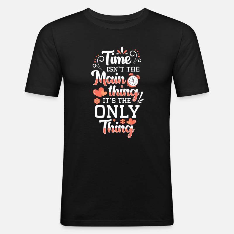 Sanduhr Lebenszeit Countdown - Männer Slim Fit T-Shirt - Schwarz