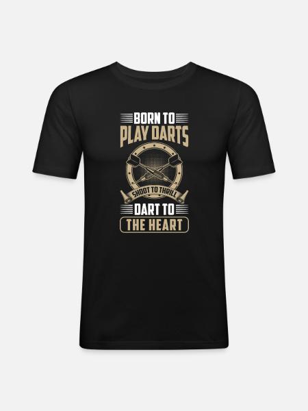 Dart Dartboard Bullseye Darter - Men's Slim Fit T-Shirt - black