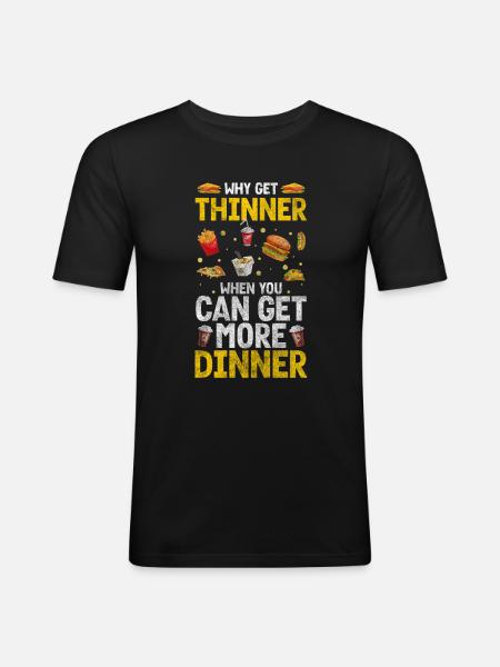 Meal Restaurant Frequent Eater - Men's Slim Fit T-Shirt - black