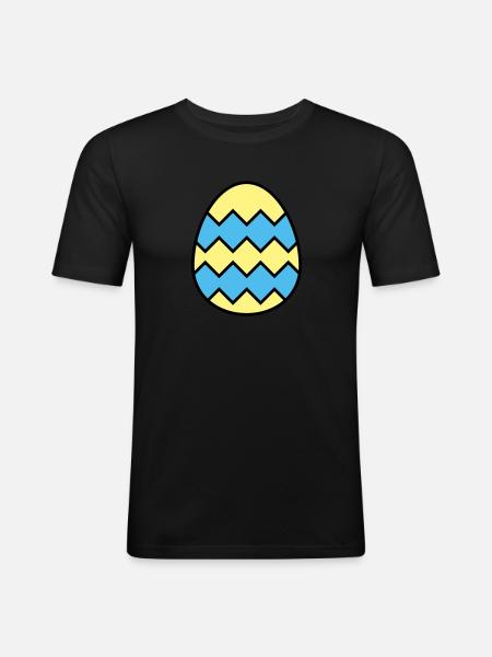 Easter egg jagged - Men's Slim Fit T-Shirt - black
