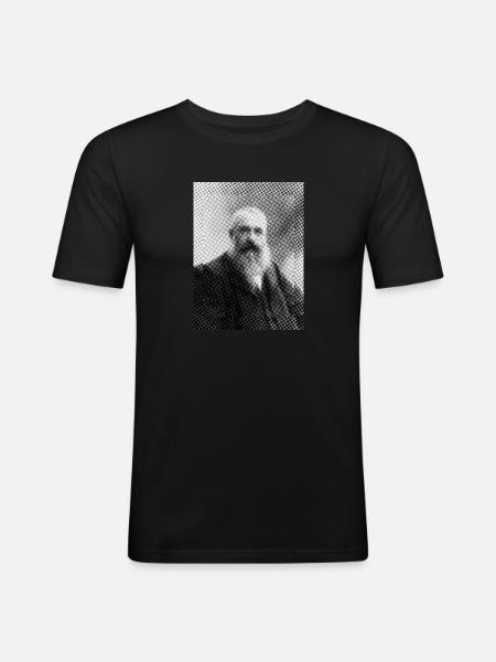 Claude Monet - Männer Slim Fit T-Shirt - Schwarz