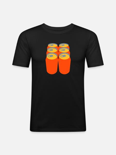 6pack - Men's Slim Fit T-Shirt - black