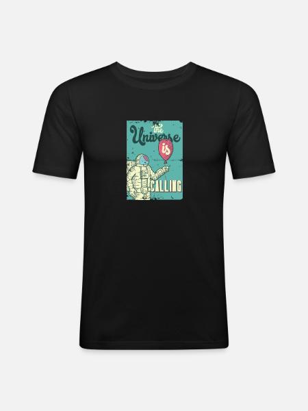 The Universe is Calling Geschenkidee - T-shirt près du corps Homme - noir