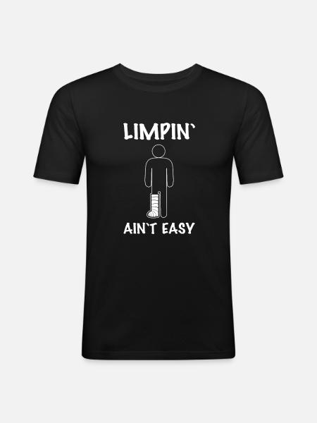 Broken leg - Men's Slim Fit T-Shirt - black