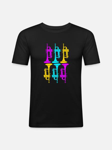 Trombone - Men's Slim Fit T-Shirt - black