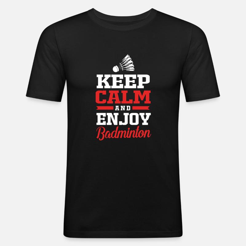 Badminton - Männer Slim Fit T-Shirt - Schwarz