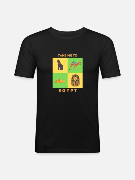 TAKE ME TO EGYPT - Men's Slim Fit T-Shirt - black