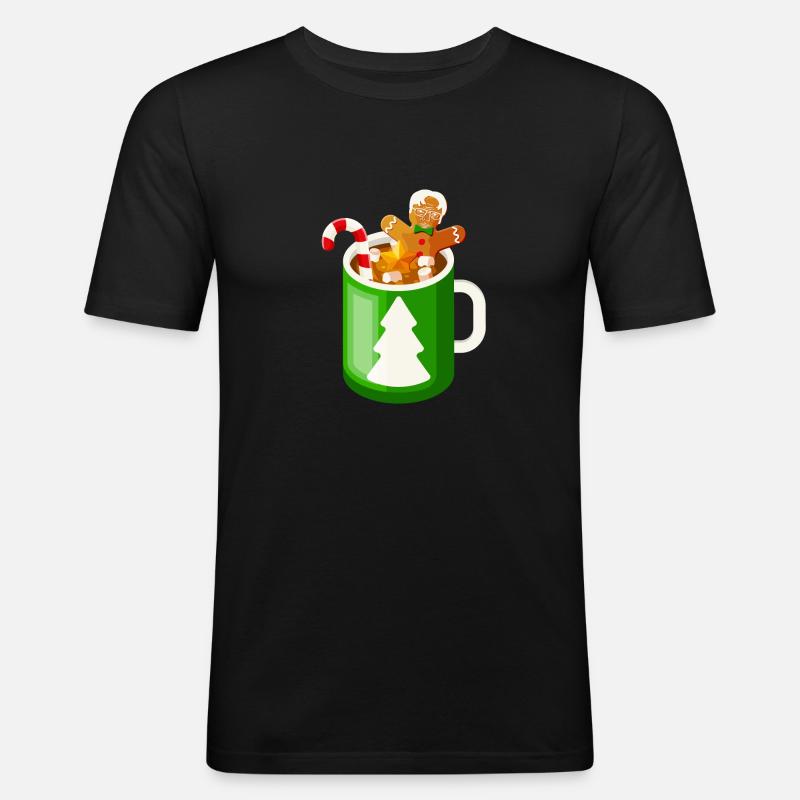 The Office - Weihnachtspullover - Männer Slim Fit T-Shirt - Schwarz