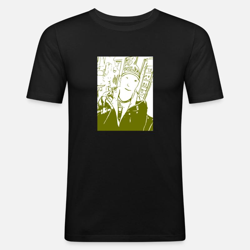 Offi - Männer Slim Fit T-Shirt - Schwarz