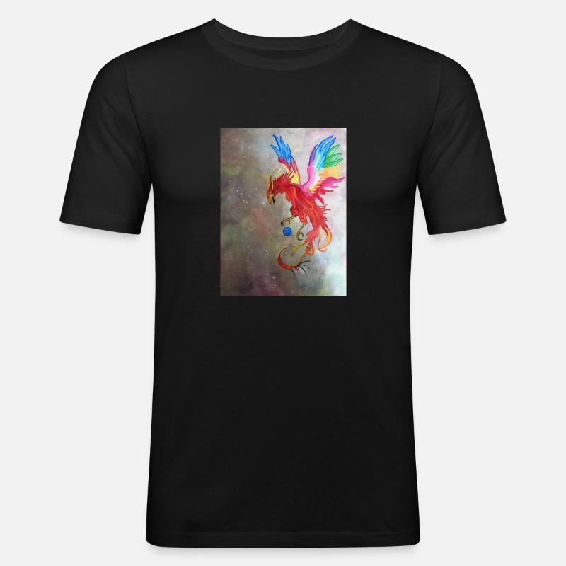 Phönix - Männer Slim Fit T-Shirt - Schwarz
