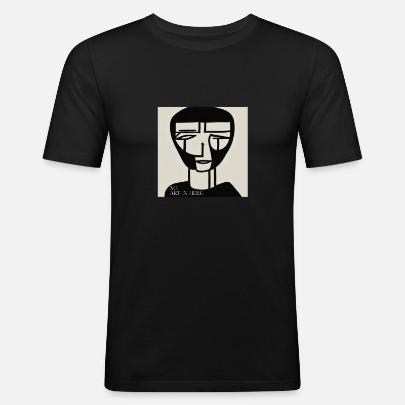 ARTWORK2 - Männer Slim Fit T-Shirt - Schwarz