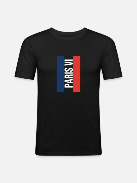 Paris VI Arrondissement du Luxembourg - Men's Slim Fit T-Shirt - black