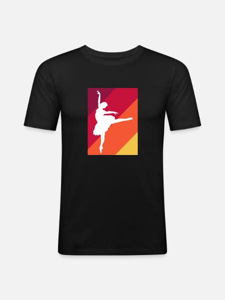 Dancing Dance Music - Männer Slim Fit T-Shirt - Schwarz