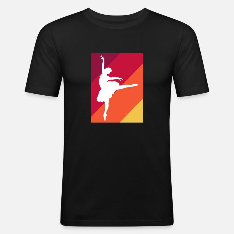 Dancing Dance Music - Männer Slim Fit T-Shirt - Schwarz