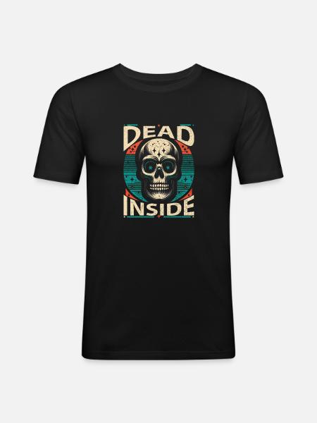 Dead Inside - Silence de l’âme - T-shirt près du corps Homme - noir