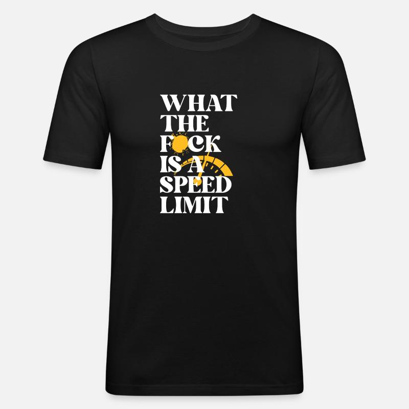 Auto - Männer Slim Fit T-Shirt - Schwarz