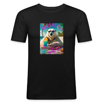 Summer vibes - Men's Slim Fit T-Shirt - black - Front - Nik (191cm)