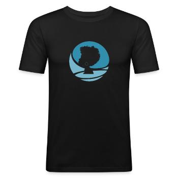 Soul Afro - Männer Slim Fit T-Shirt - Schwarz - Vorne - Nik (191cm)