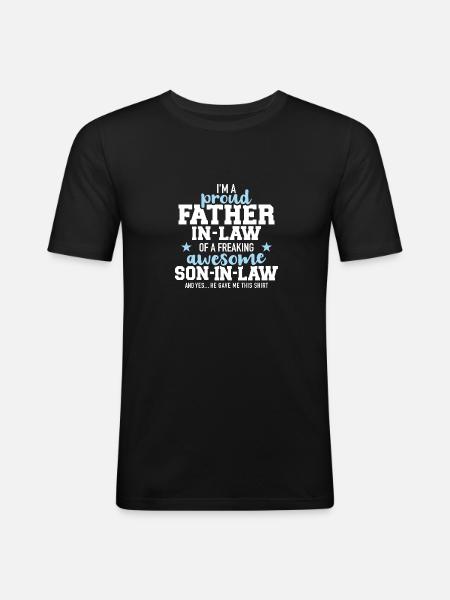 Schwiegervater - Männer Slim Fit T-Shirt - Schwarz