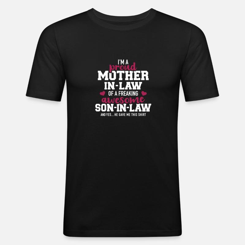 Schwiegermutter - Männer Slim Fit T-Shirt - Schwarz