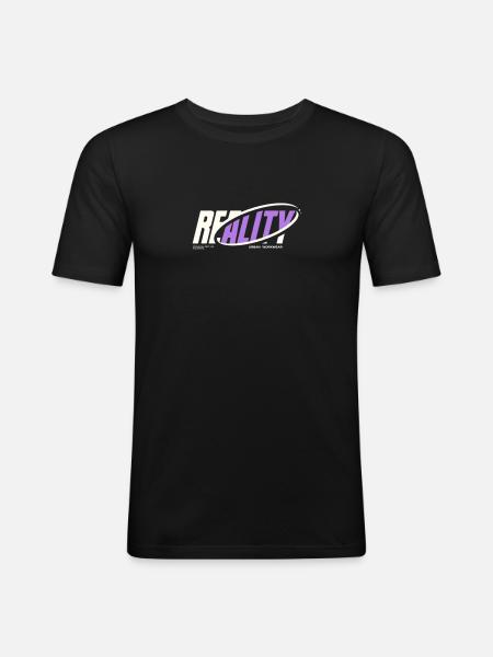 Realety - Männer Slim Fit T-Shirt - Schwarz