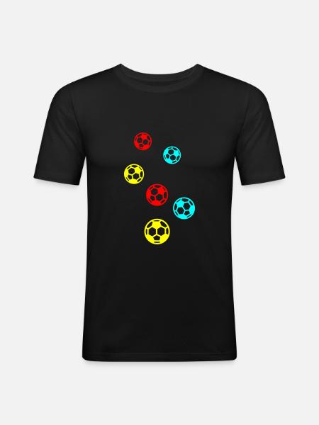 Fußball soccer - Männer Slim Fit T-Shirt - Schwarz