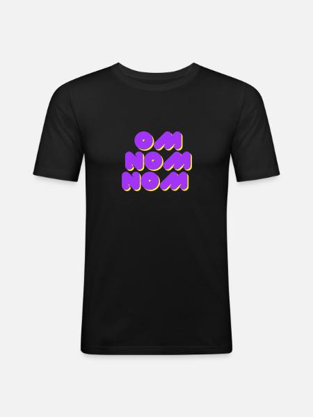 Om Name Name - Men's Slim Fit T-Shirt - black