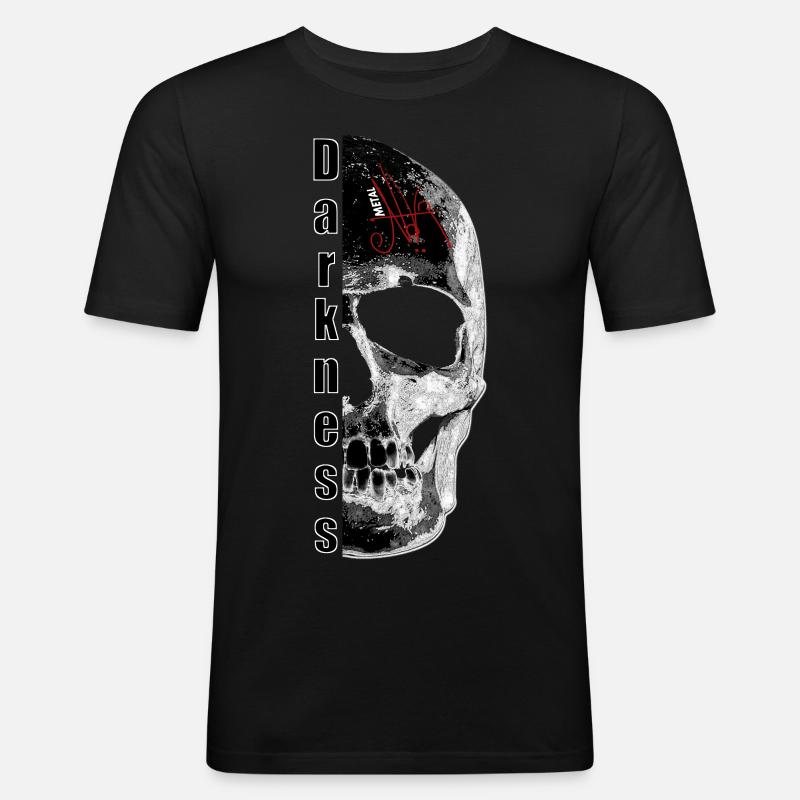 finsterniss - Männer Slim Fit T-Shirt - Schwarz