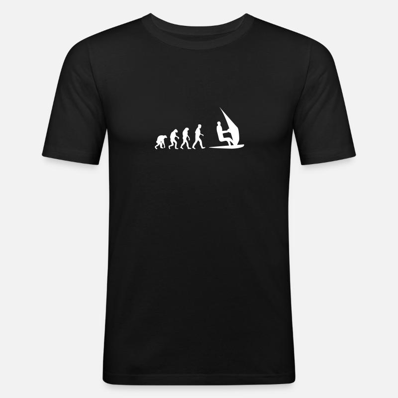 sailboard evolution - T-shirt près du corps Homme - noir