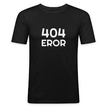 404 Error - Men's Slim Fit T-Shirt - black - Front - Nik (191cm)