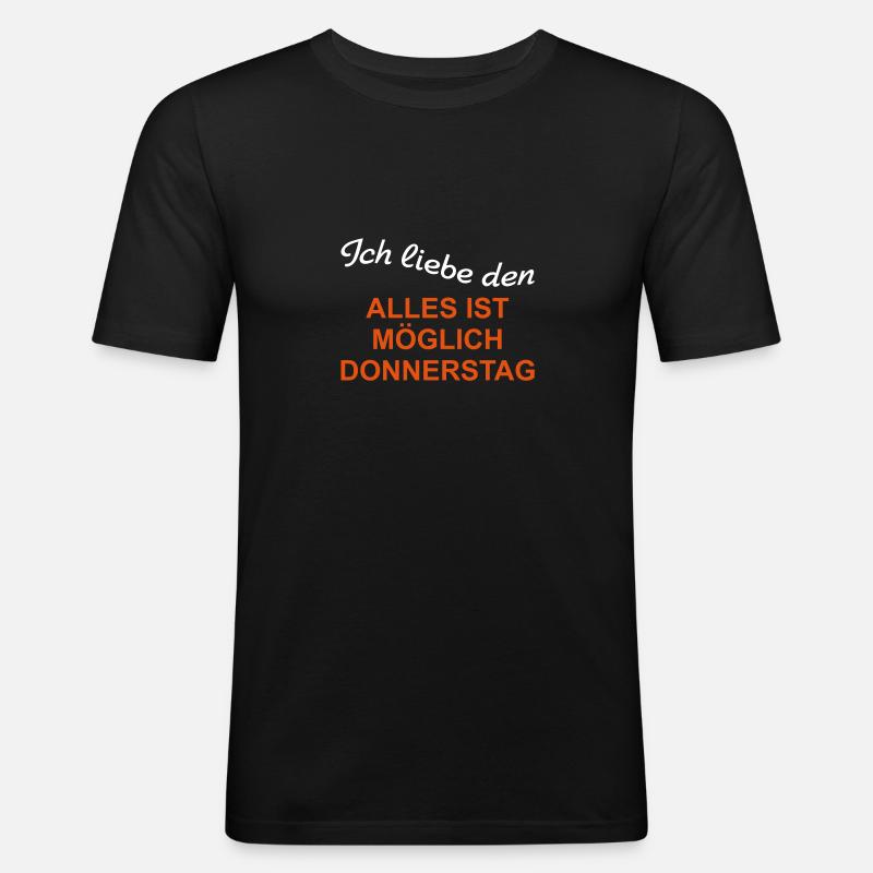 Everything is possible Thursday - Men's Slim Fit T-Shirt - black