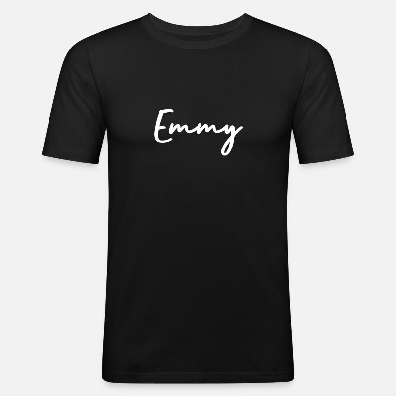 Emmy - Männer Slim Fit T-Shirt - Schwarz