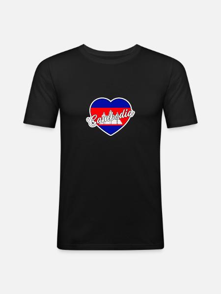 Cambodia - Men's Slim Fit T-Shirt - black