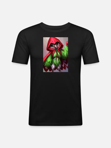 Erdbeervogel - Männer Slim Fit T-Shirt - Schwarz
