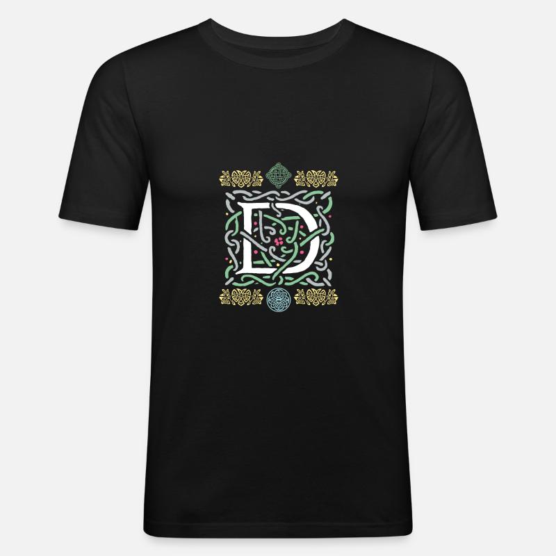 D - Men's Slim Fit T-Shirt - black