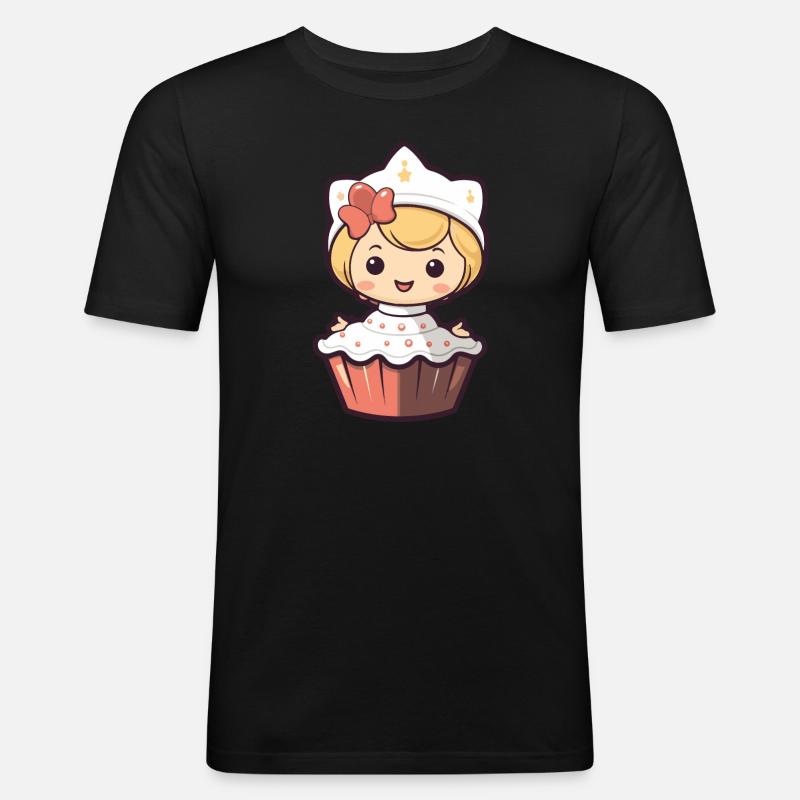 Backfee Fee Backen Kuchen - Männer Slim Fit T-Shirt - Schwarz